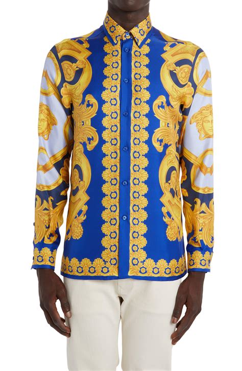 versace button up mens|authentic Versace shirts.